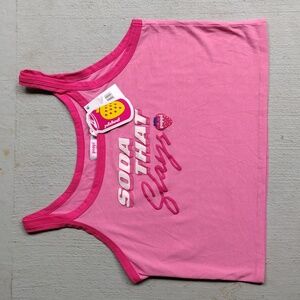 Adults' Poppi Sleep Slay Graphic Pajama Tank Top, Size XLARGE Pink